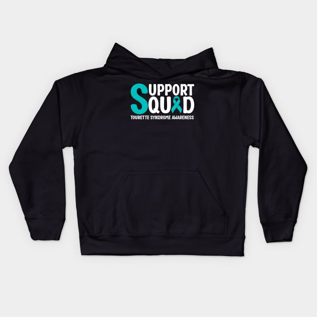Support Squad Tourette Syndrome Awareness Kids Hoodie by Geek-Down-Apparel